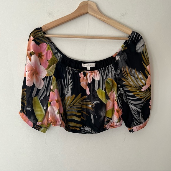 Favorite Daughter The Anywhere With You Off The Shoulder Crop Top Size Small - Picture 2 of 9